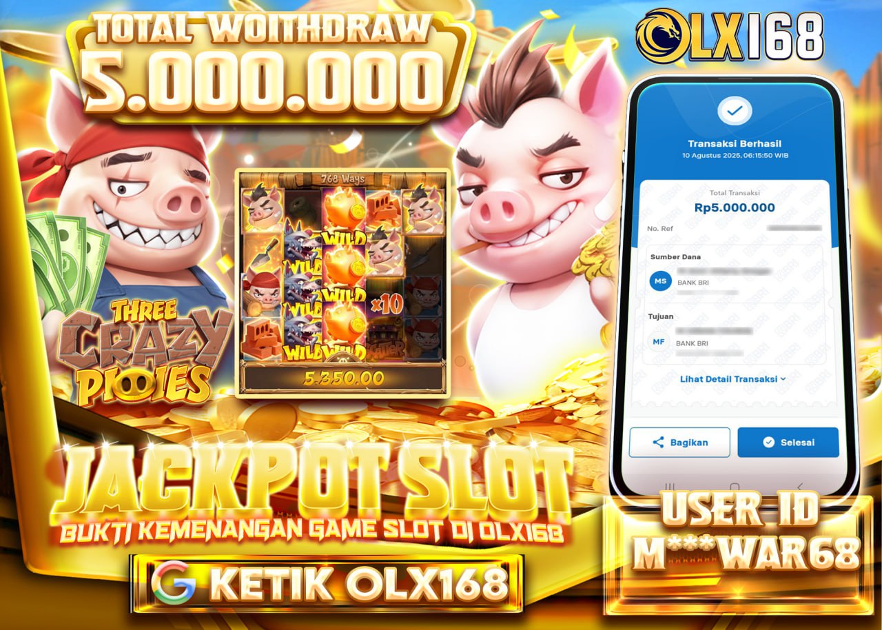 M***WAR68 JACKPOT THREE CRAZY PIGGIES Rp.5.000.000 - LUNAS